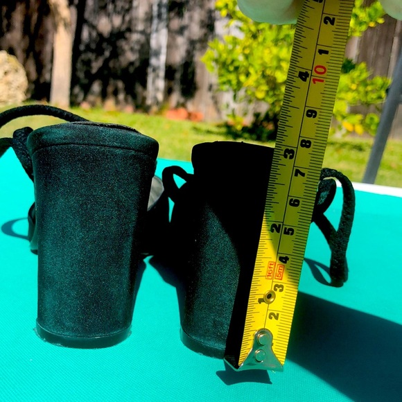 POINTED TOE SLING BACK HEELS BLACK HILLARD and HANSON GUC Sz 7 1/2 - Picture 8 of 12